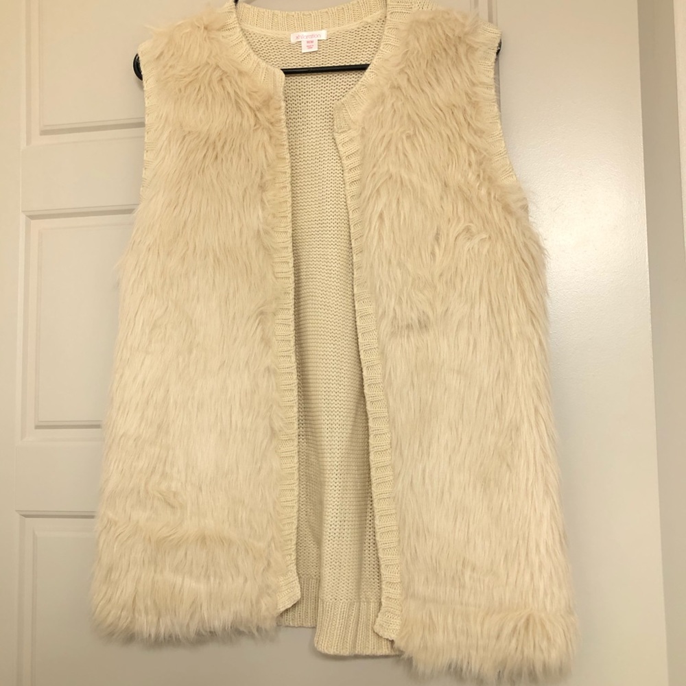 Xhilaration Faux Fur/Sweater Vest